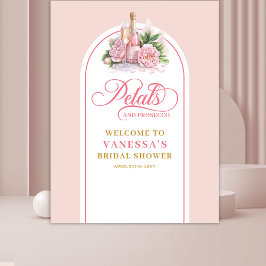 Tapiz Glam petals and prosecco shower banner blush gold