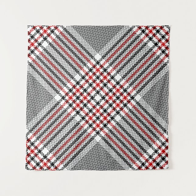 Tapiz Glen Plaid Red Black Tweed (Anverso)