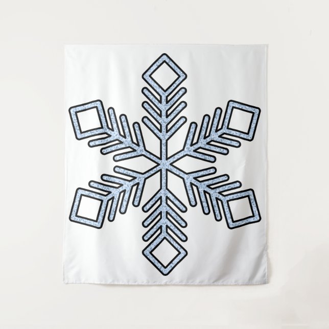 Tapiz Glitter Snowflake - Baby Blue Branches (Anverso)