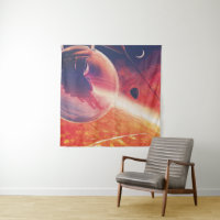 Globo de aire caliente extremo sobre el paisaje vo