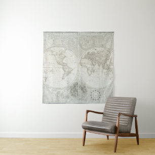 Tapiz Globo terráqueo de Samuel Dunn el 1787