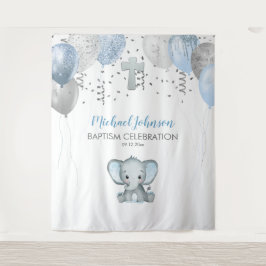 Tapiz Globos de elefante acuarela bautizo