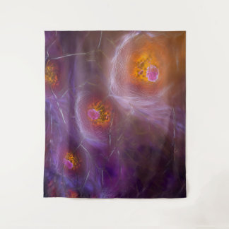 Tapiz Glowing Cellular Network Abstract Art