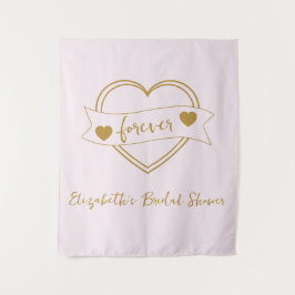 Tapiz Gold Forever Hearts Bridal Shower