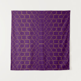 Tapiz Golden Geometric Pattern