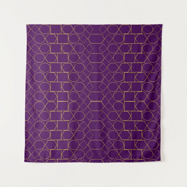 Tapiz Golden Geometric Pattern (Anverso)