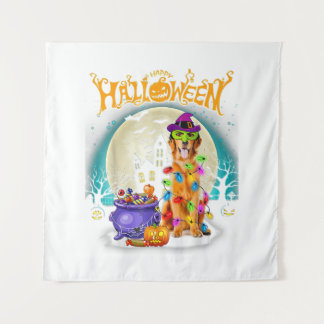 Tapiz Golden Retriever Witch Costumes Halloween Lights