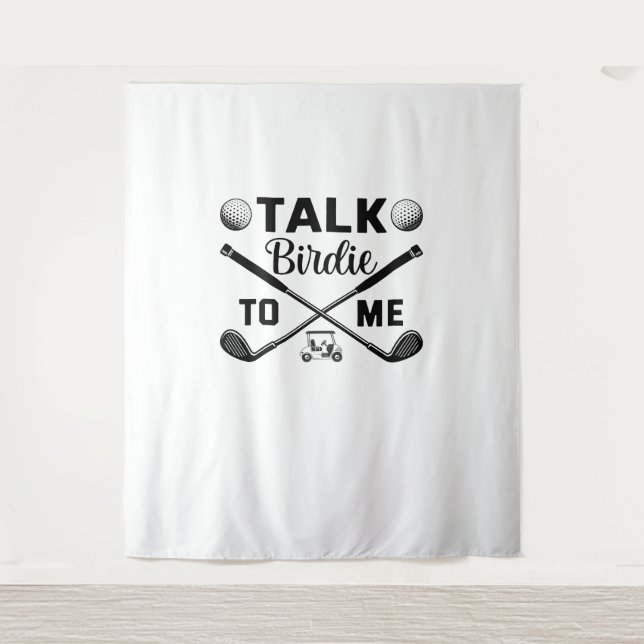 Tapiz Golf Talk Birdie to Me Divertido (Anverso)