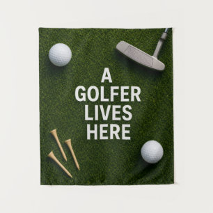 Tapiz Golfista ama aquí