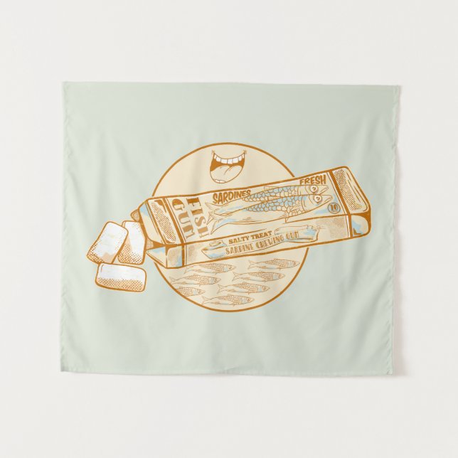 Tapiz Goma de chicle aromatizado con sardina (Anverso (horizontal))