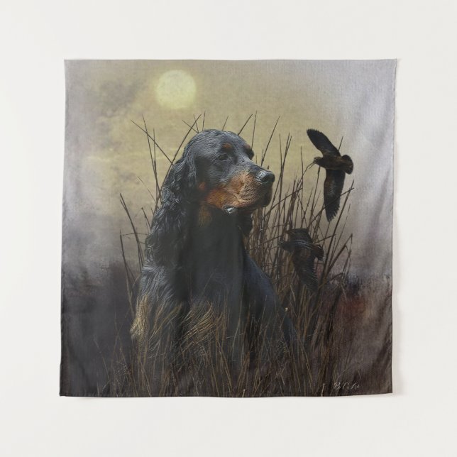 Tapiz Gordon Setter, compañero de caza (Anverso)
