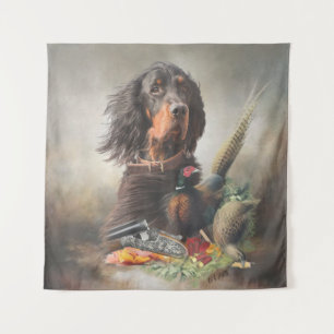 Tapiz Gordon setter con faisanes, arte