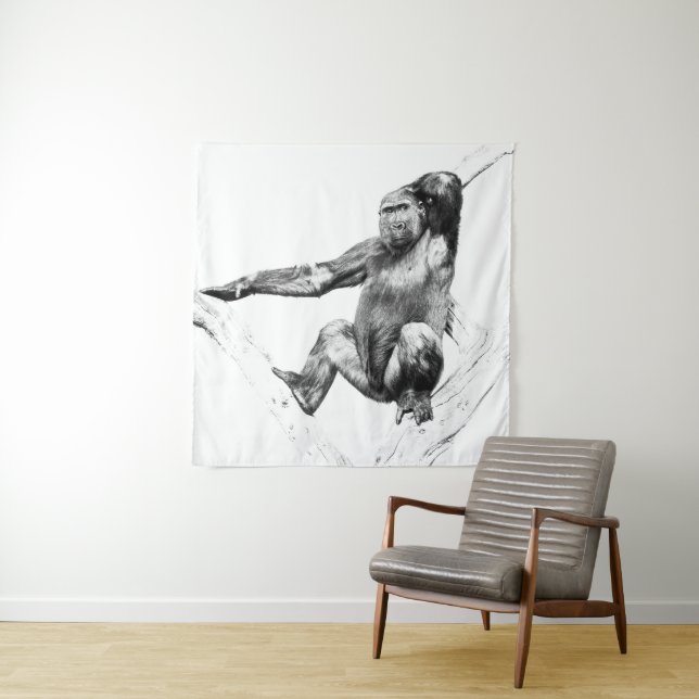 Tapiz Gorila en las sombras (In situ)