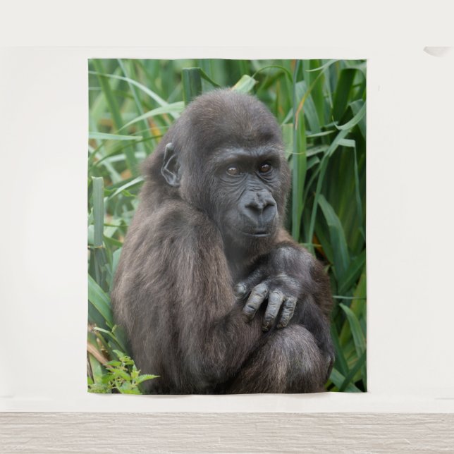 Tapiz Gorilla de bebé (Anverso)