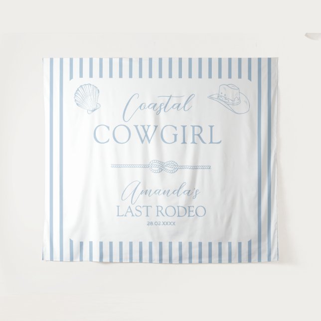 Tapiz Gorra de la niña costera Bachelorette Occidental (Anverso (horizontal))