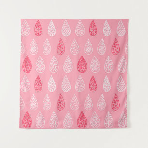 Tapiz Gotas de agua de Doodle: patrón de cosecha