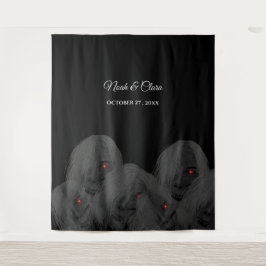 Tapiz Gothic Black Ghosts - Dark Moody Halloween