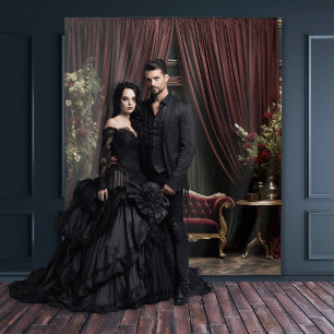 Tapiz Gothic Moody Dark Victorian Burgundy Green Parlour