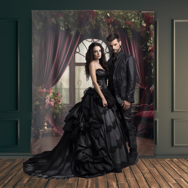 Tapiz Gothic Moody Dark Victorian Burgundy Parlor Ventan (Subido por el creador)