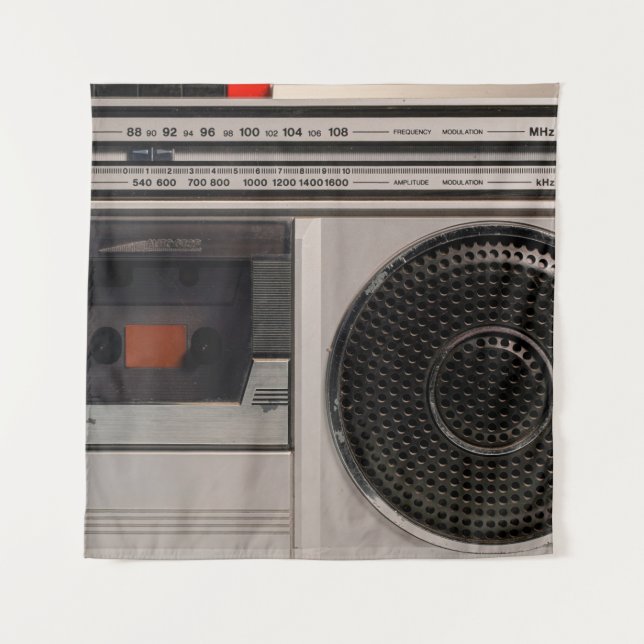 Tapiz Grabador de audio estéreo portátil retro (Anverso)