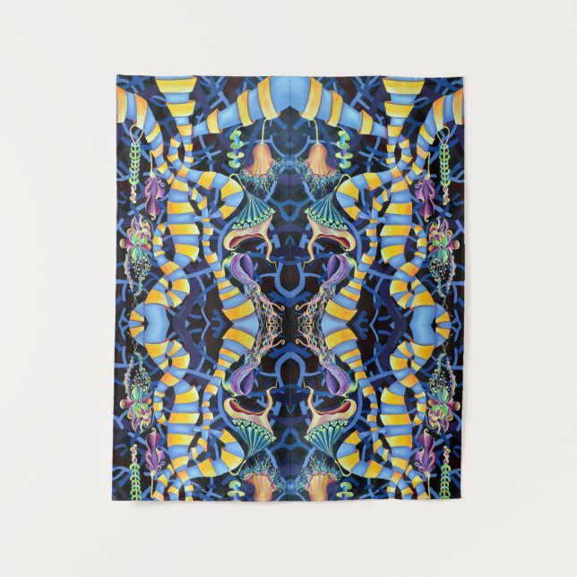 Tapiz Graceful Hand Pintado de orquídeas tropicales exót (Anverso)