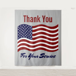 Tapiz Gracias a veteranos de la bandera de Estados Unido