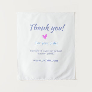 Tapiz Gracias por la compra detalle de negocio familiar 