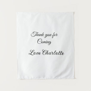 Tapiz gracias por venir agregar nombre mensaje de texto 