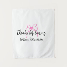 Tapiz gracias por venir agregar nombre mensaje texto laz