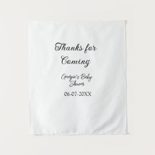 Tapiz Gracias por venir baby shower tipografía moderna s