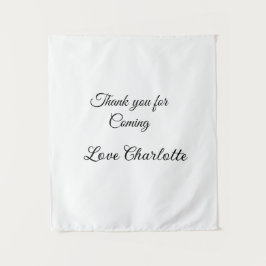 Tapiz gracias por venir mensaje de texto nombre 