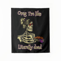 Graciosa bebida de Skeleton Estoy literalmente mue