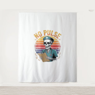 Tapiz Graciosa enfermera de esqueleto sin diseño de puls