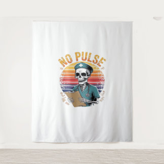 Tapiz Graciosa enfermera de esqueleto sin diseño de puls