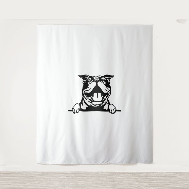 Tapiz Gracioso Bulldog feliz (Anverso)
