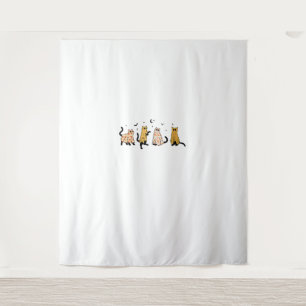 Tapiz Gracioso gato negro fantasma patrón Halloween Gove