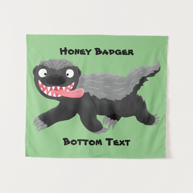 Tapiz Gracioso ilustracion personalizado de insignia con (Anverso (horizontal))