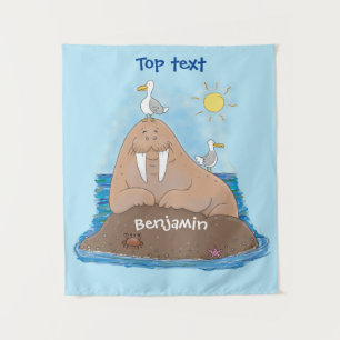 Tapiz Gracioso ilustracion personalizado de moras felice