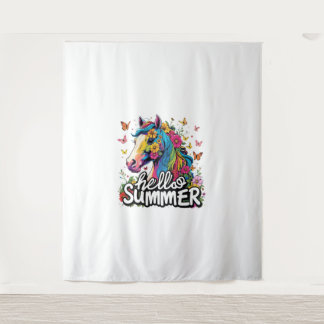 Tapiz Gracioso saludo caballo de verano