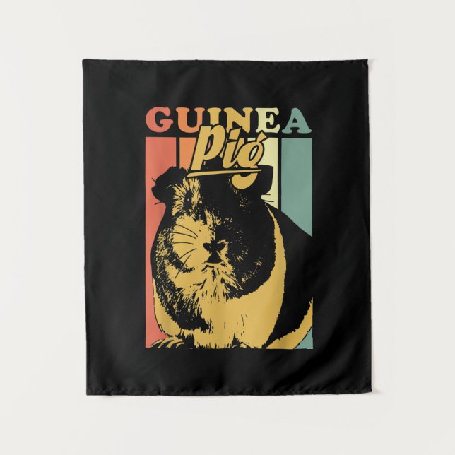 Tapiz Graciosos regalos de cerdo de Guinea de época (Anverso)