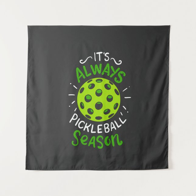 Tapiz Graciosos Regalos De Pelota De Pickleball (Anverso)