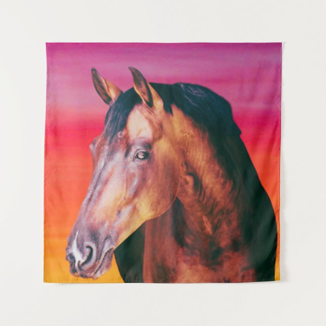 Tapiz Gradiente de caballo bayo  (Anverso)