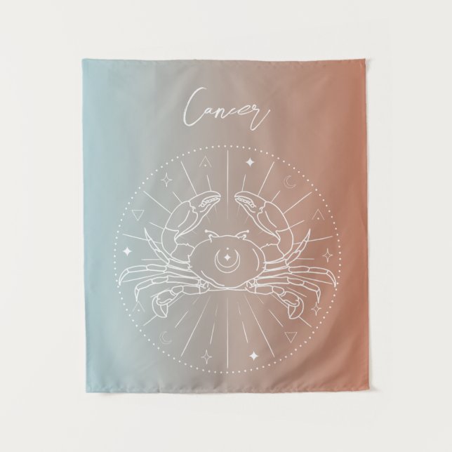 Tapiz Gradiente de signos de estrella del horóscopo del  (Anverso)