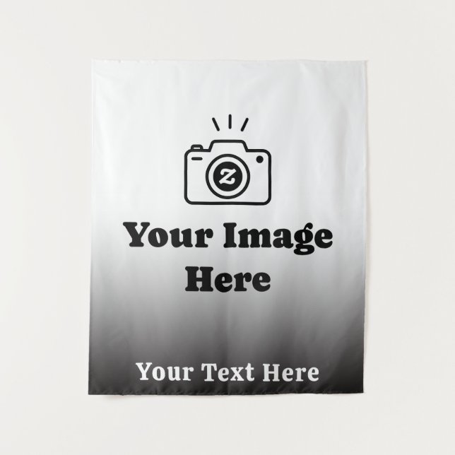 Tapiz Gradiente de texto e imagen personalizados (Anverso)