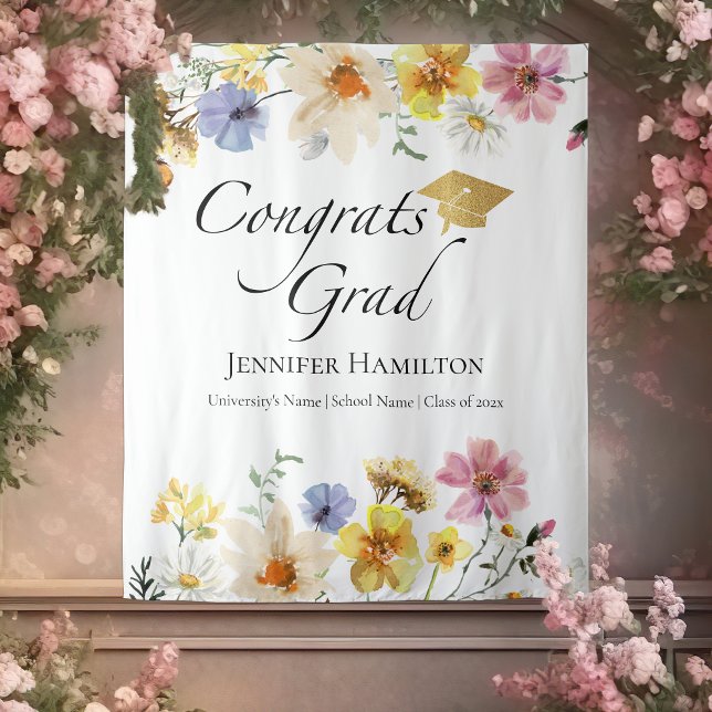 Tapiz Grado de felicitaciones | Fondo de Graduación de F (Subido por el creador)