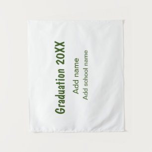 Tapiz Graduación 20XX agregar año nombre escuela verde m