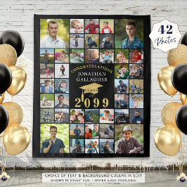 Tapiz Graduación 42 Clase de Collage de fotos Año sus co