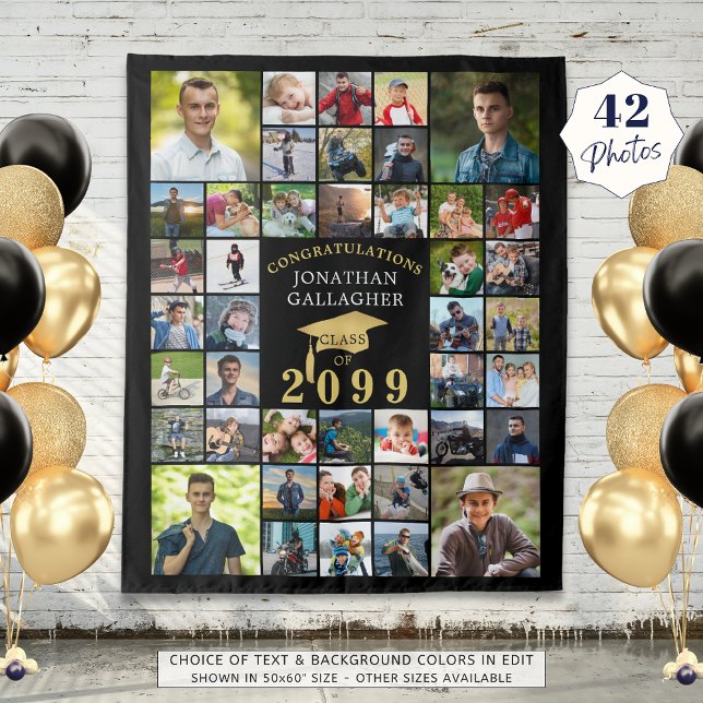 Tapiz Graduación 42 Clase de Collage de fotos Año sus co (Subido por el creador)