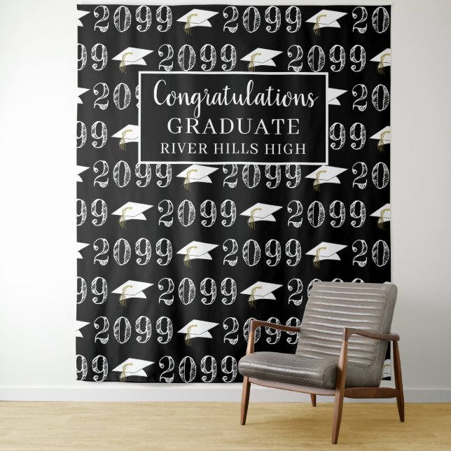 Tapiz Graduación Clase Año de felicitaciones Foto Op Neg (In situ)