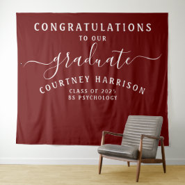 Tapiz Graduación de caligrafía de guión elegante | Maroo